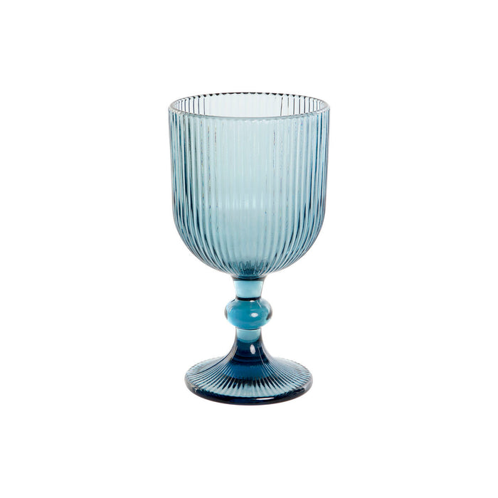 Sæt med glas DKD Home Decor Blå Krystal 325 ml