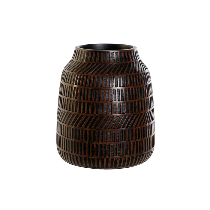 Vase Home ESPRIT Brun Sort Harpiks Kolonistil 19 x 19 x 21 cm