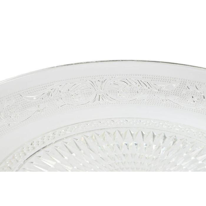 Flad Plade Home ESPRIT Gennemsigtig Krystal 33 x 33 x 9,4 cm