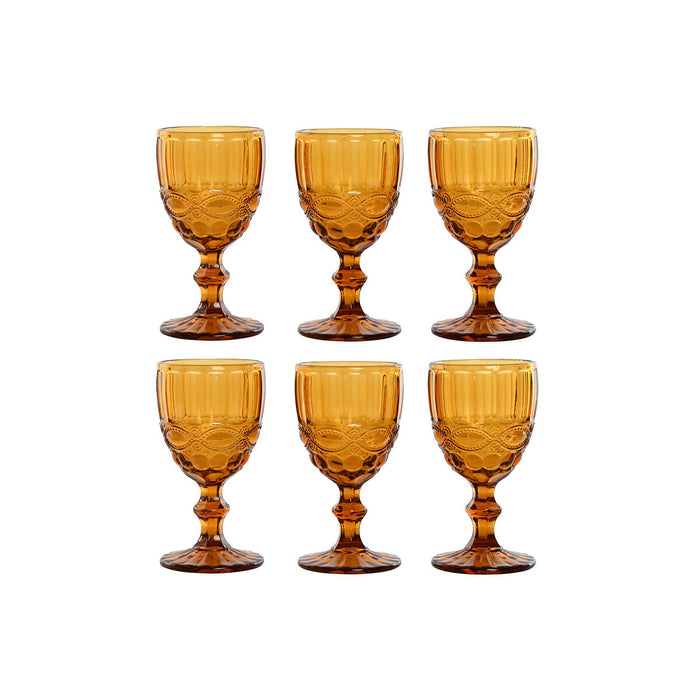 Sæt med glas Home ESPRIT Rav Krystal 240 ml (6 enheder)
