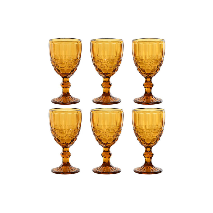 Sæt med glas Home ESPRIT Rav Krystal 325 ml (6 enheder)