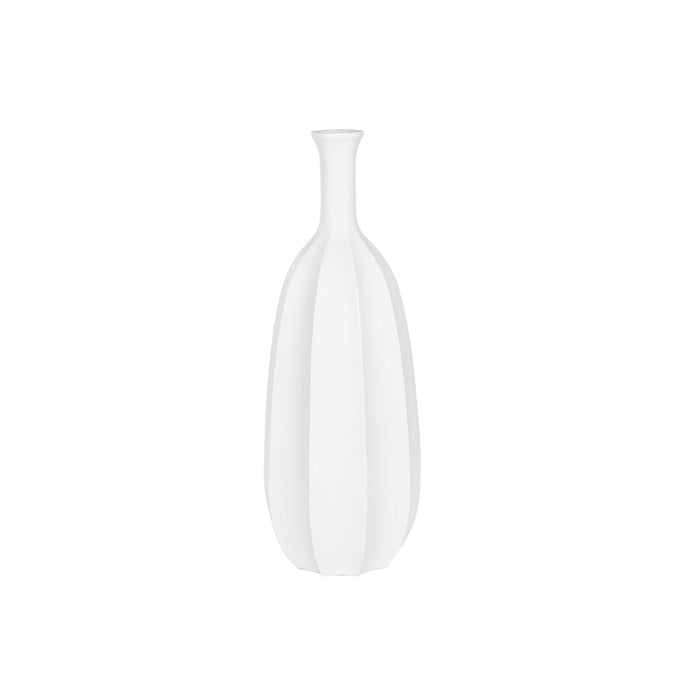Vase Home ESPRIT Hvid Glasfiber 34 x 34 x 100 cm