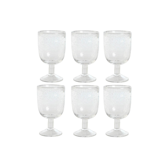 Sæt med glas Home ESPRIT Gennemsigtig Krystal 300 ml 8 x 8 x 14 cm (6 enheder)