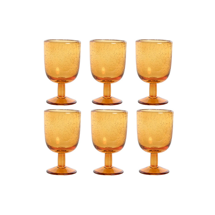 Sæt med glas Home ESPRIT Rav Krystal 300 ml 8 x 8 x 14 cm (6 enheder)