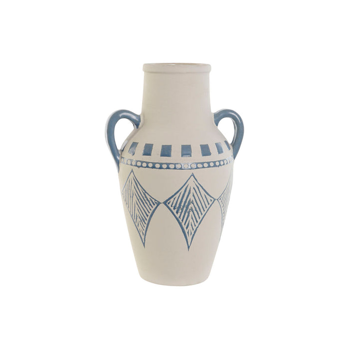 Vase Home ESPRIT Blå Brun Keramik Middelhavet 22 x 18 x 36,5 cm 22 x 18 x 35 cm