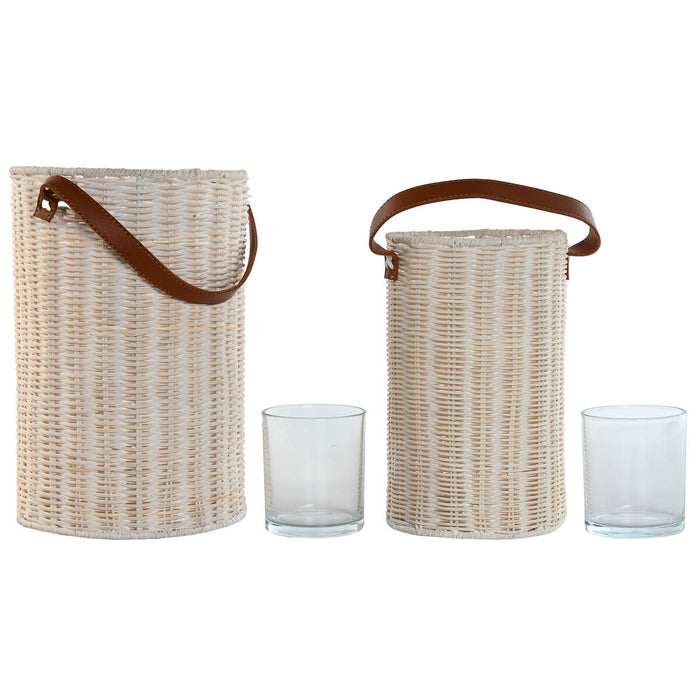 Lyseholder Home ESPRIT Krystal 20 x 20 x 30 cm (2 enheder)