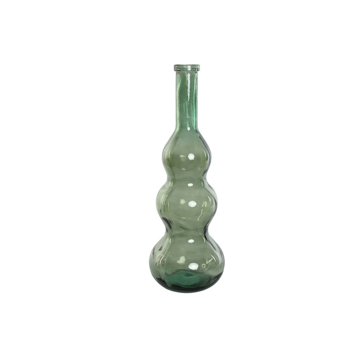 Vase Home ESPRIT Grøn Genbrugsglas 26,5 x 26,5 x 75 cm