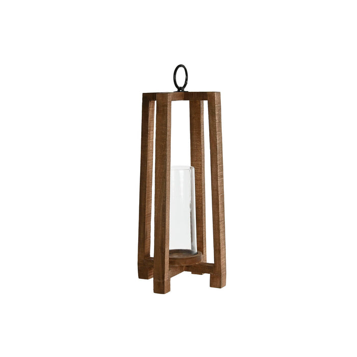 Lyseholder Home ESPRIT Natur Krystal Mangotræ 27 x 27 x 54 cm