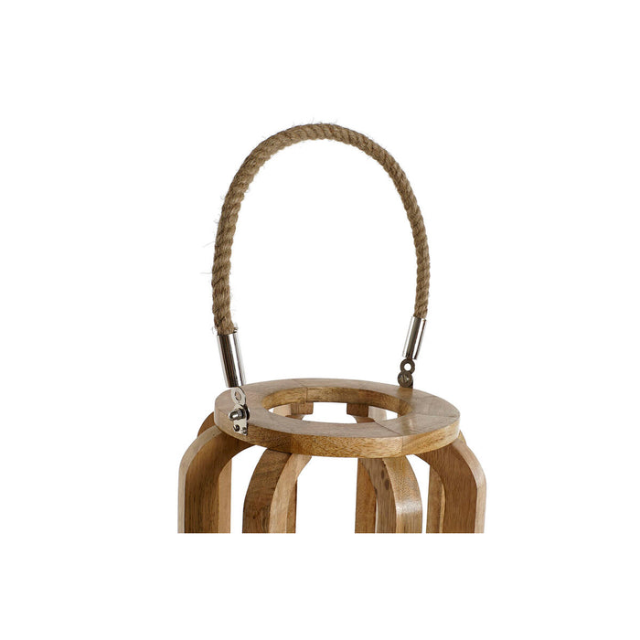 Lyseholder Home ESPRIT Natur Krystal Mangotræ 25 x 25 x 35 cm