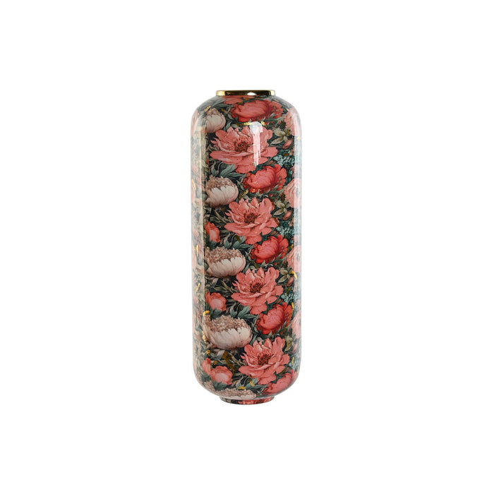 Vase Home ESPRIT Multifarvet Pink Metal 25 x 25 x 69,3 cm