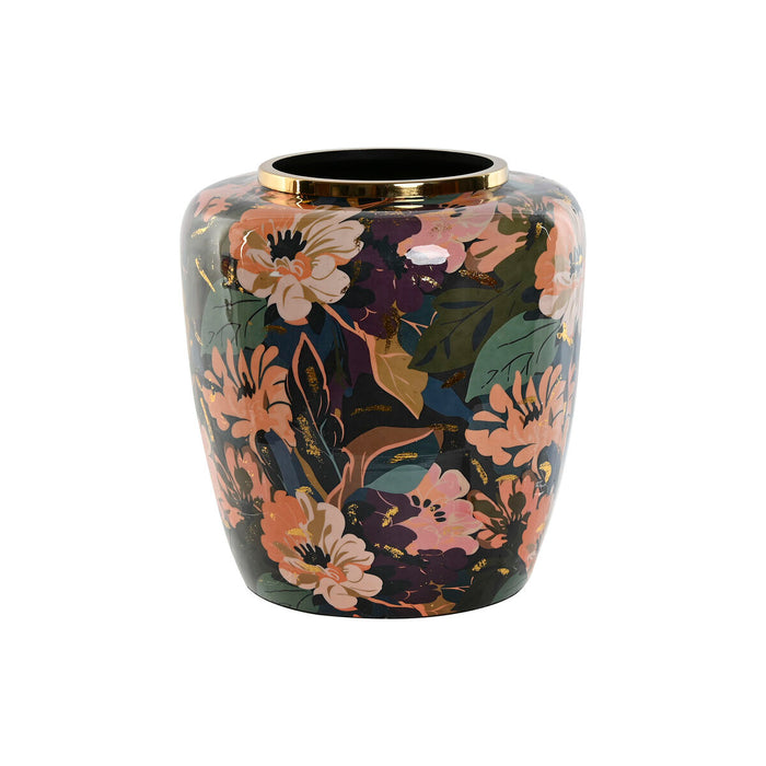 Vase Home ESPRIT Multifarvet Metal 33 x 33 x 35 cm