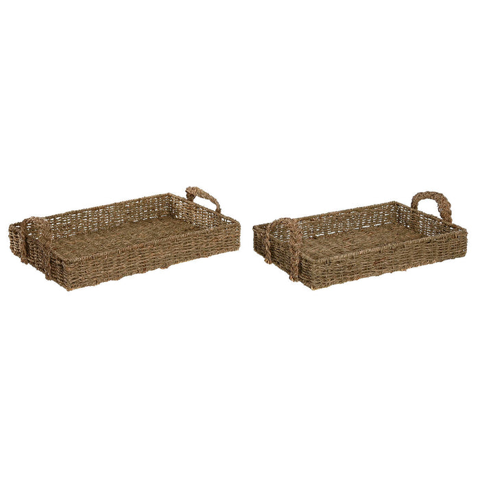 Snack bakke Home ESPRIT Natur Tropisk (2 enheder)
