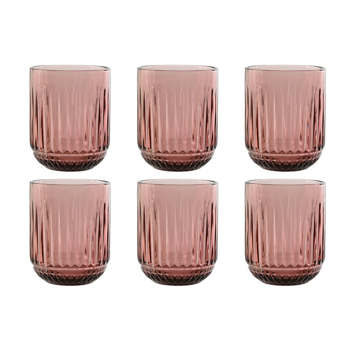 Glassæt Home ESPRIT Pink Krystal (6 enheder)