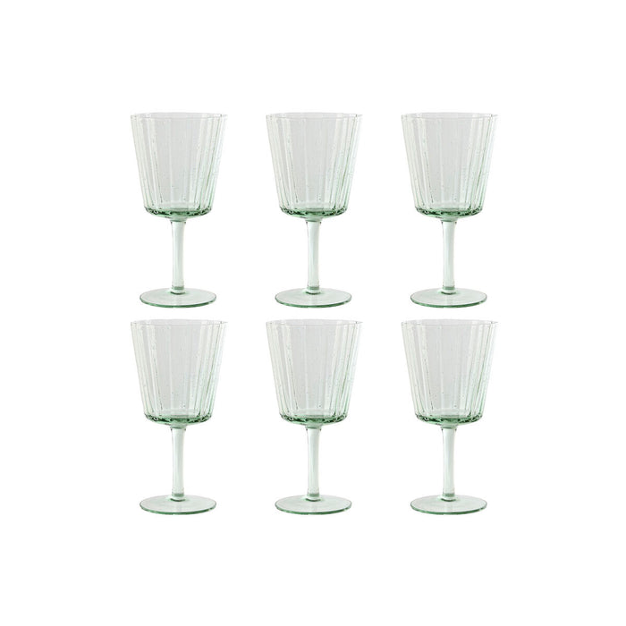 Sæt med glas Home ESPRIT Grøn Krystal 285 ml 8,4 x 8,4 x 16,4 cm (6 enheder)