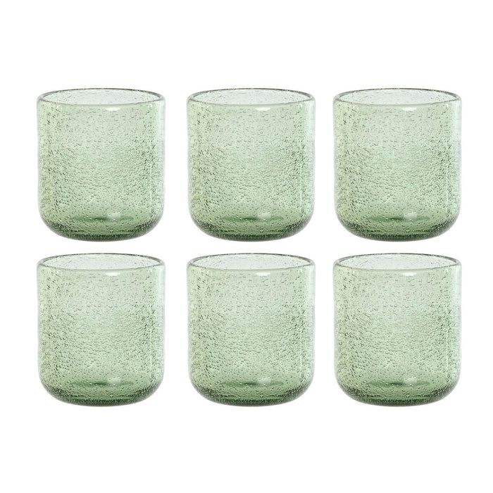 Glassæt Home ESPRIT Grøn Krystal 320 ml (6 enheder)