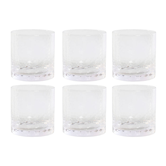 Glassæt Home ESPRIT Gennemsigtig Krystal Med relief (6 enheder)