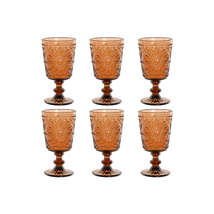 Sæt med glas Home ESPRIT Krystal 8,5 x 8,5 x 16,3 cm (6 enheder)