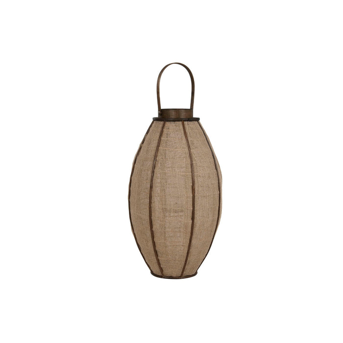 Lyseholder Home ESPRIT Natur Jute Bambus 34 x 34 x 60 cm