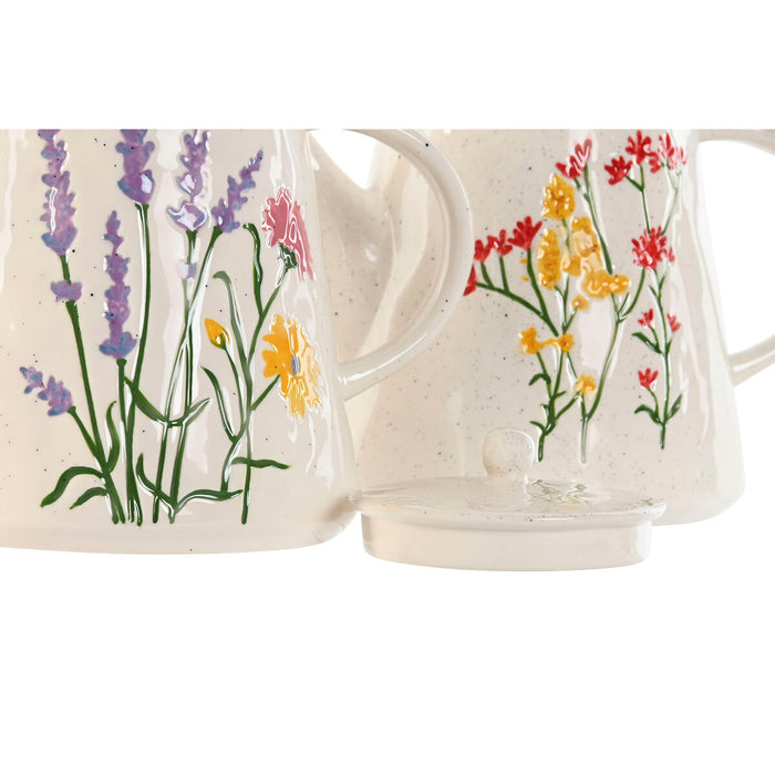 Tekande Home ESPRIT Multifarvet Porcelæn 900 ml (2 enheder)