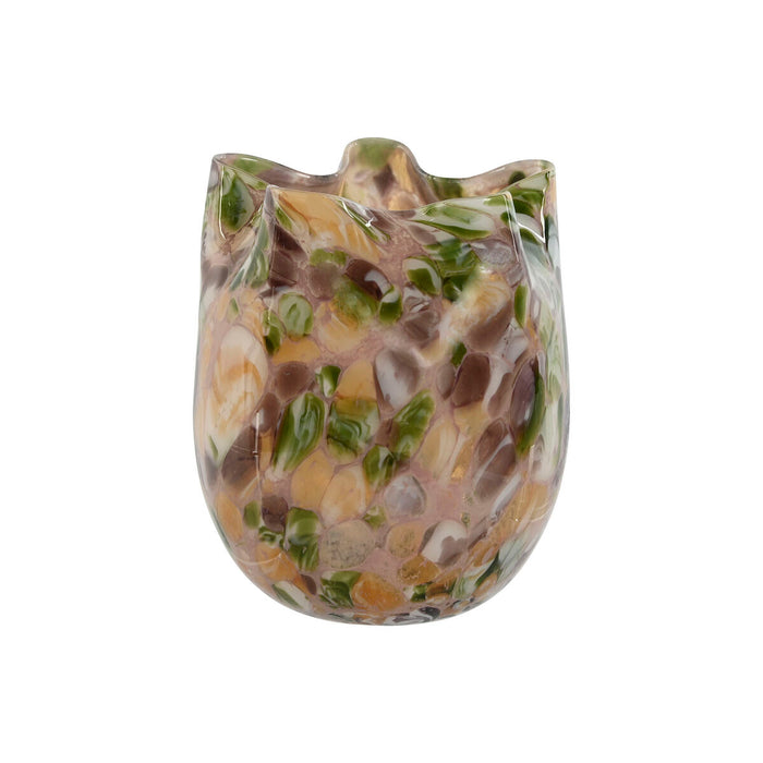 Vase Home ESPRIT Multifarvet Krystal Moderne 18 x 18 x 21,5 cm