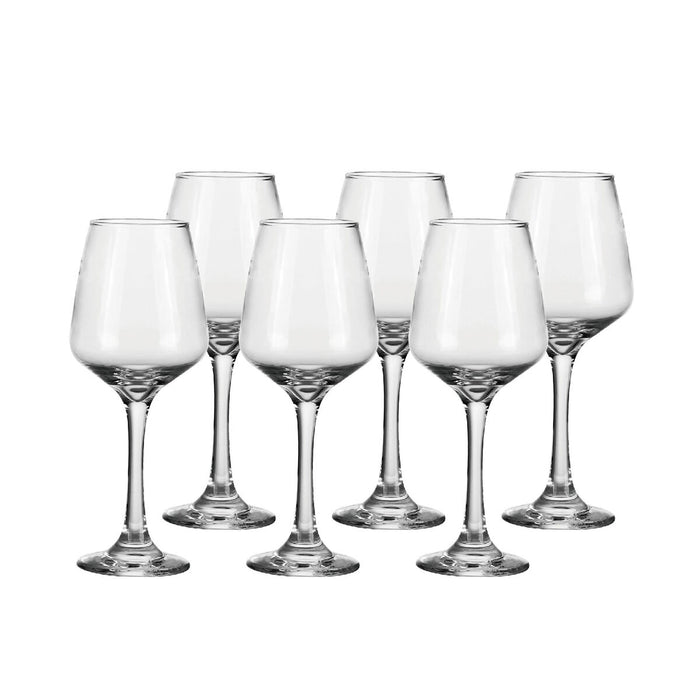 Sæt med vinglas Home ESPRIT Gennemsigtig Krystal 360 ml (6 enheder)