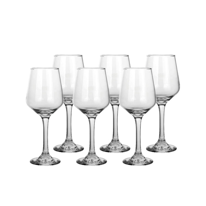 Sæt med vinglas Home ESPRIT Gennemsigtig Krystal 265 ml (6 enheder)