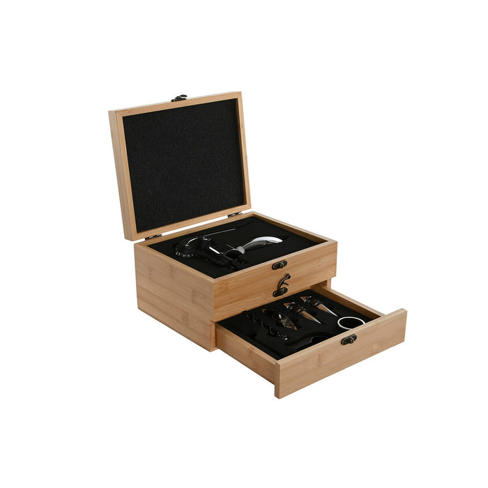 Sæt med Vintilbehør Home ESPRIT Natur Bambus Rustfrit stål