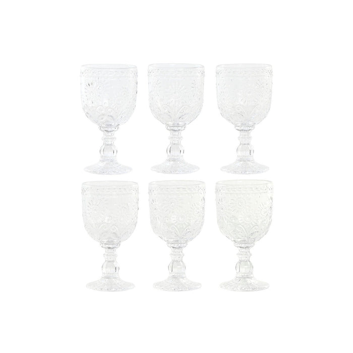 Sæt med glas Home ESPRIT Gennemsigtig Krystal 270 ml (6 enheder)