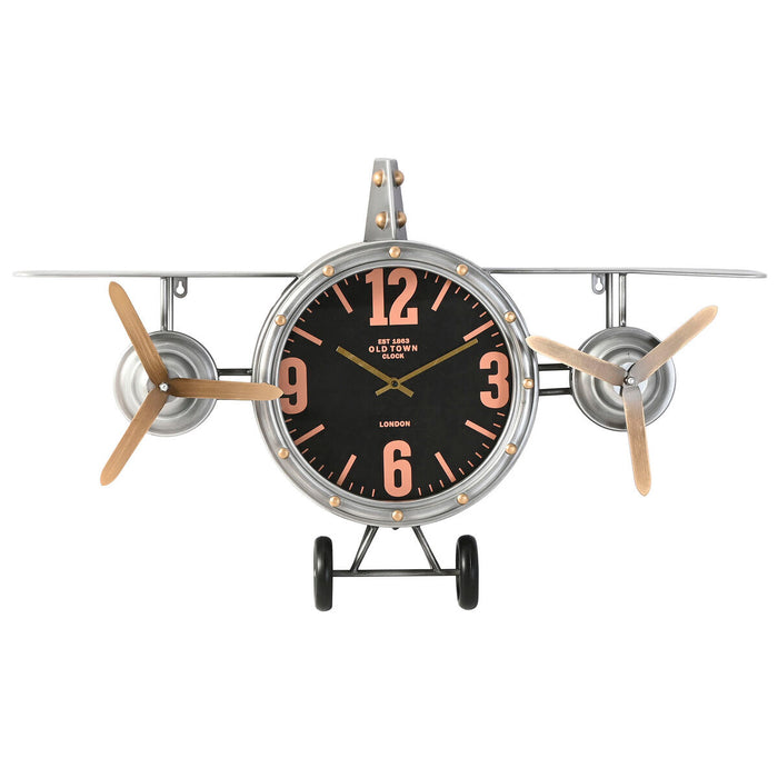 Vægur Home ESPRIT Gylden Sølvfarvet Metal Fly Vintage 87 x 17 x 52,5 cm