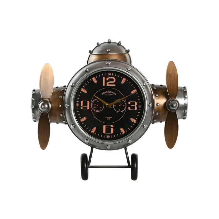Vægur Home ESPRIT Gylden Sølvfarvet Metal Fly Vintage 50 x 10,5 x 49,5 cm