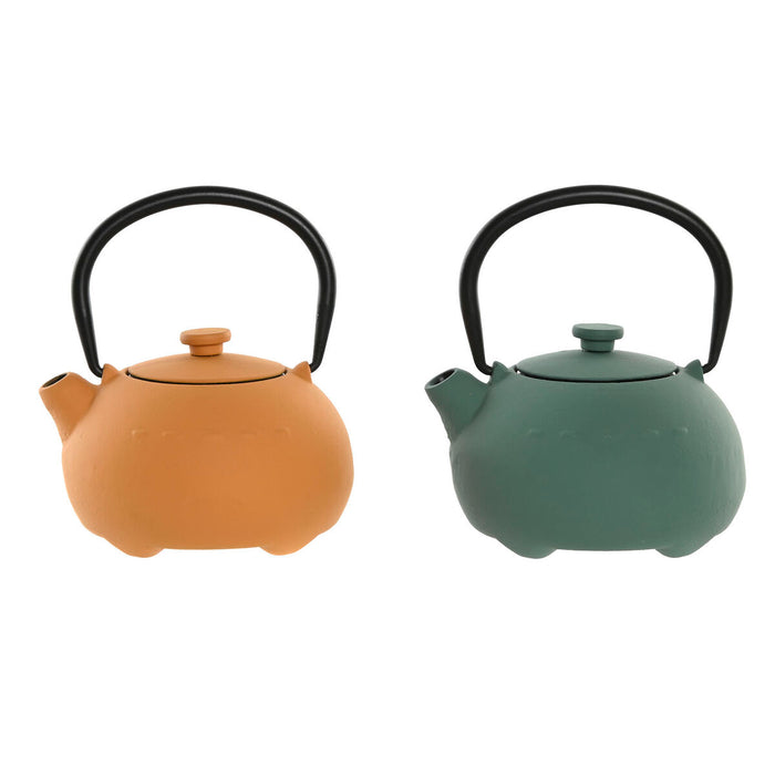 Tekande Home ESPRIT Gul Grøn Rustfrit stål Jern 350 ml (2 enheder)