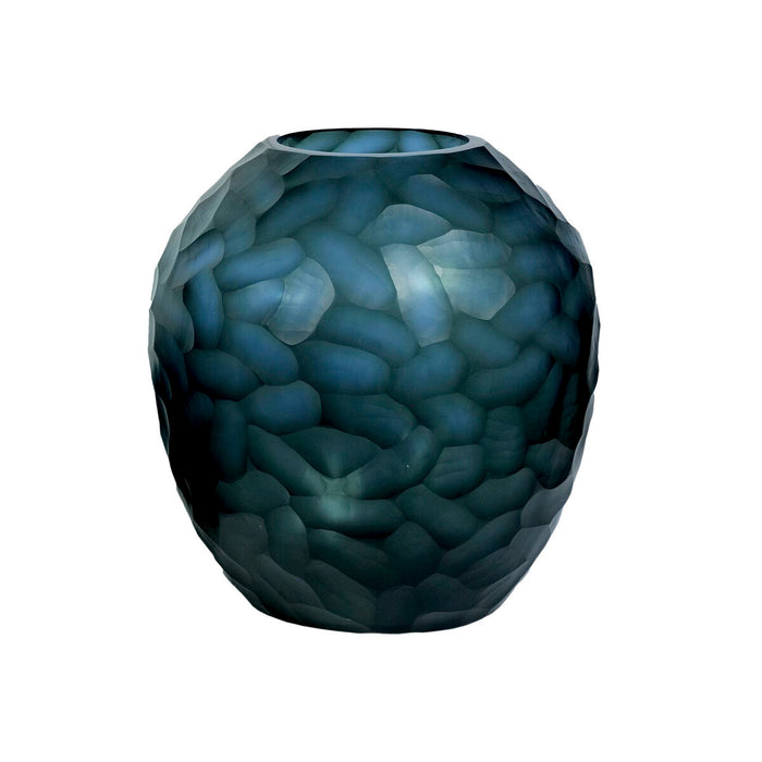 Vase Home ESPRIT Blå Krystal Moderne 29 x 29 x 30 cm