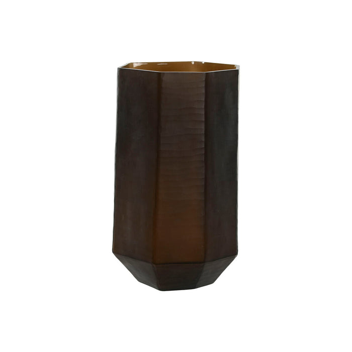 Vase Home ESPRIT Mørkegrå Krystal Moderne 18 x 18 x 31 cm