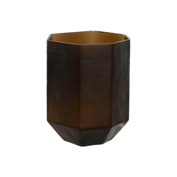 Vase Home ESPRIT Mørkegrå Krystal Moderne 18 x 18 x 22 cm