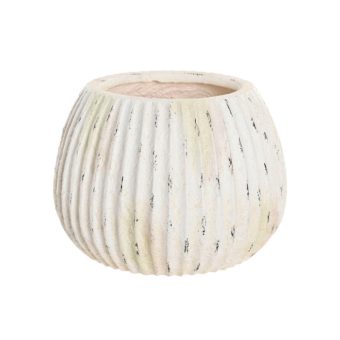 Vase Home ESPRIT Hvid Magnesium 36 x 36 x 26 cm
