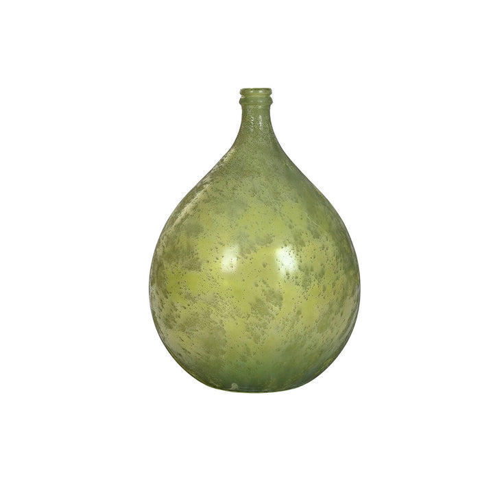 Vase Home ESPRIT Grøn Genbrugsglas Ældet overflade 40 x 40 x 56 cm