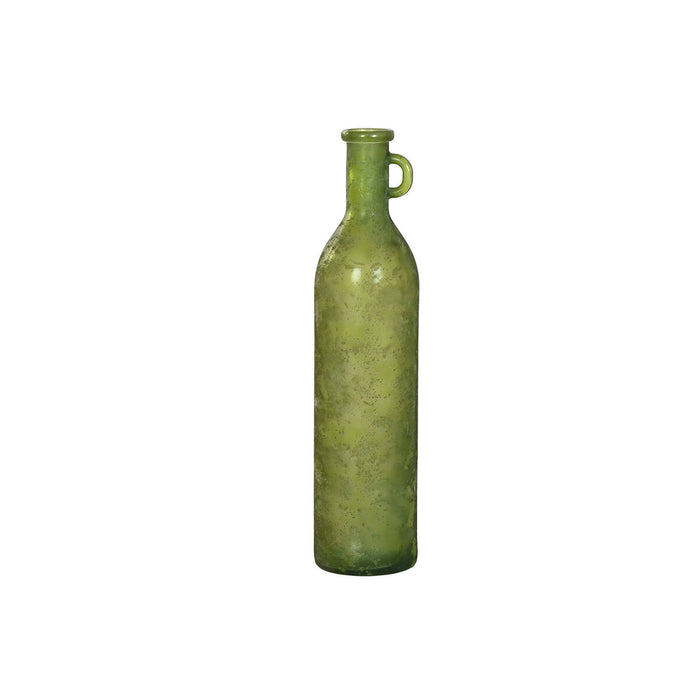 Vase Home ESPRIT Grøn Genbrugsglas Ældet overflade 18 x 18 x 75 cm