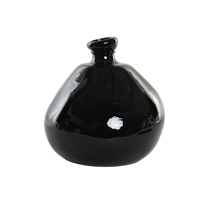 Vase Home ESPRIT Sort Genbrugsglas 31 x 31 x 32 cm