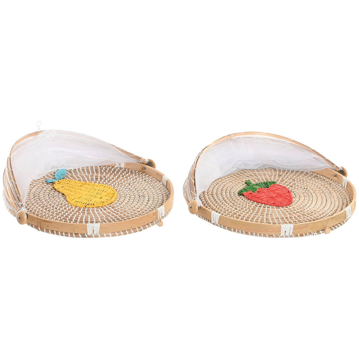 Tallerken cover Home ESPRIT Naturlig fiber 40 x 40 x 24 cm