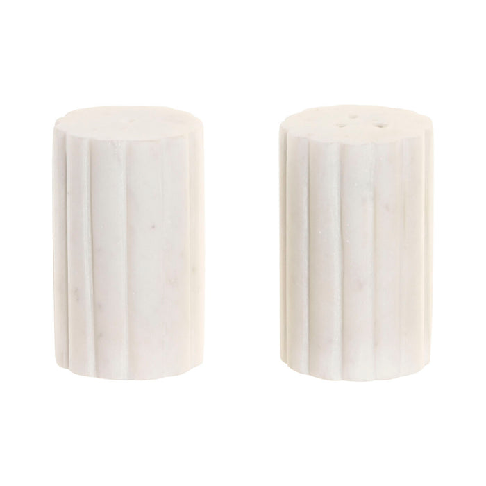Salt og Peberbøsser Home ESPRIT Hvid Urban 4,5 x 4,5 x 8 cm