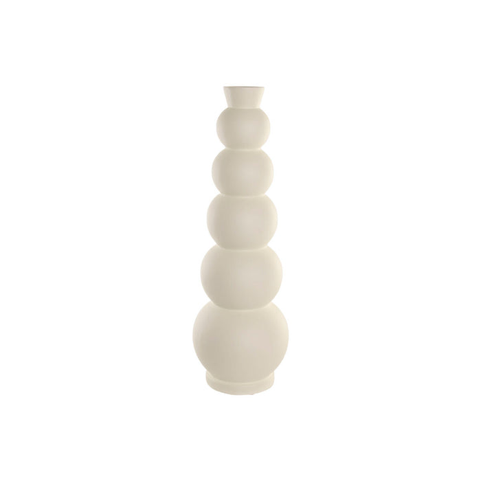 Vase Home ESPRIT Hvid Glasfiber Moderne