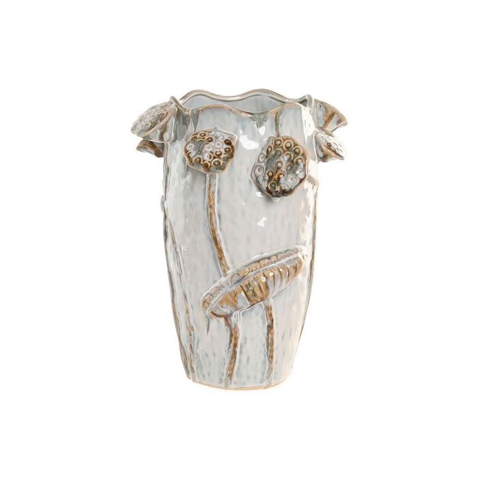 Vase Home ESPRIT Blå Hvid Keramik 27 x 27 x 35 cm