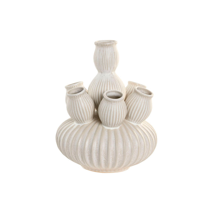 Vase Home ESPRIT Flødefarvet Keramik Middelhavet 28 x 28 x 35 cm