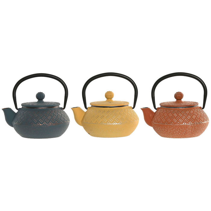 Tekande Home ESPRIT Gul Blå Orange Rustfrit stål Jern 300 ml (3 enheder)