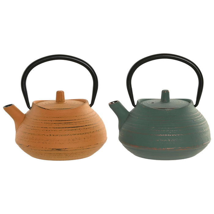 Tekande Home ESPRIT Grøn Orange Rustfrit stål Jern 400 ml (2 enheder)