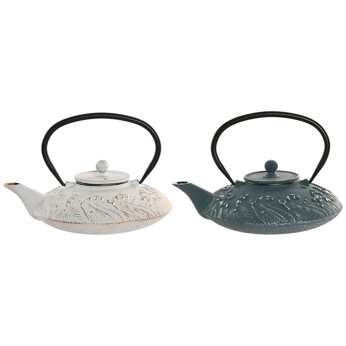 Tekande Home ESPRIT Blå Hvid Rustfrit stål Jern 800 ml (2 enheder)