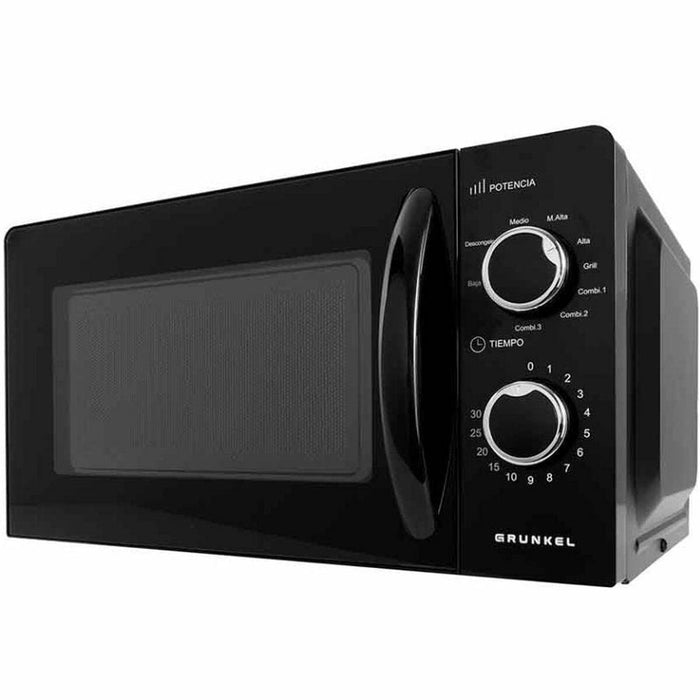 Mikrobølgeovnen Grunkel MWG-20NG 20 L Sort Hvid/Sort 700 W