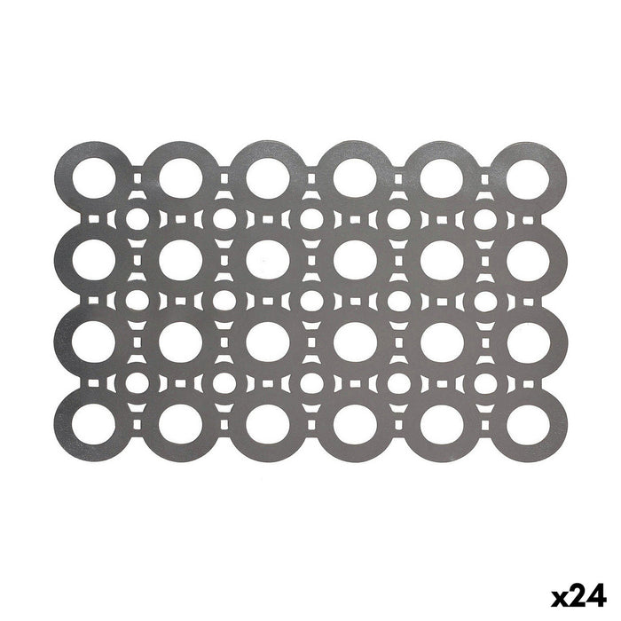 Dækkeserviet Viejo Valle PVC Sølvfarvet 45 x 30 cm (24 enheder)