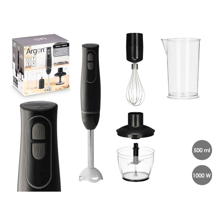 Håndblender Argon JE-908BL Sort Grå 1000 W