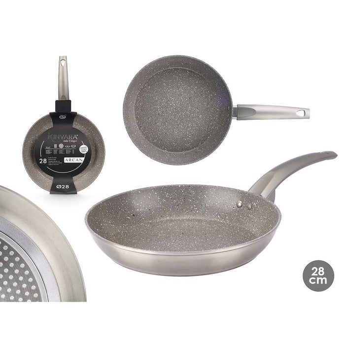 Skridsikker stegepande Kinvara 5 Sølvfarvet Aluminium 28 cm Induktion
